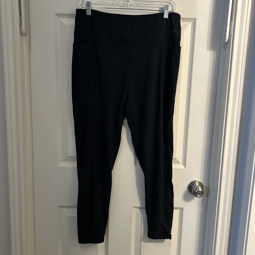 Women's Leggings XL Jones New York  Black Yoga Pockets‎